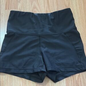 Urban Behavior Black Athletic Shorts High Waist Performance
